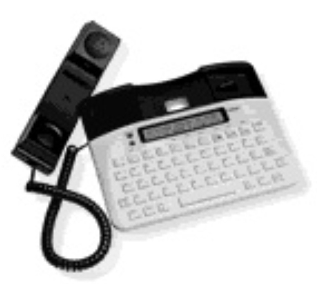 Picture of TTY telephone and amplified phone